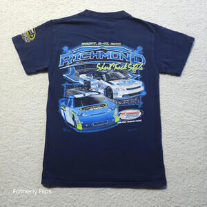 Chase Authentics Richmond Short Track 2011 NASCAR T Shirt Navy Small 100% Cotton